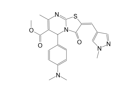 methyl (2E)-5-[4-(dimethylamino)phenyl]-7-methyl-2-[(1-methyl-1H-pyrazol-4-yl)methylene]-3-oxo-2,3-dihydro-5H-[1,3]thiazolo[3,2-a]pyrimidine-6-carboxylate
