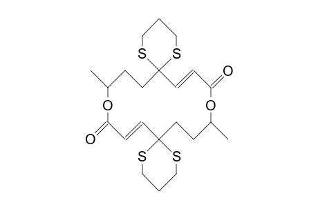 (3E,8R,11E,16R)-8,16-Dimethyl-1,19-dioxa-5,5,13,13-bis(trimethylene-dithio)-cyclohexadeca-3,11-diene-2,10-dione