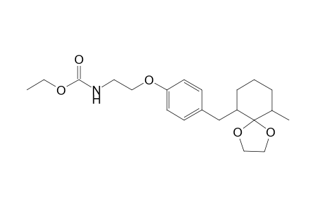 Ethyl N-{2-[4'-(2",2"-(ethylenedioxy)-3"-methylcyclohex-1"-ylmethyl)phenoxy]ethyl]carbamate