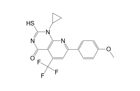 pyrido[2,3-d]pyrimidin-4(1H)-one, 1-cyclopropyl-2-mercapto-7-(4-methoxyphenyl)-5-(trifluoromethyl)-