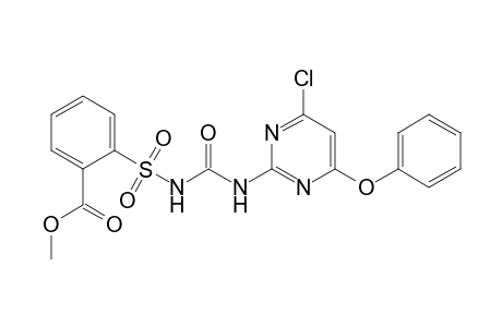 Benzoic acid, 2-[[[[(4-chloro-6-phenoxy-2-pyrimidinyl)amino]carbonyl]amino]sulfonyl]-, methyl ester