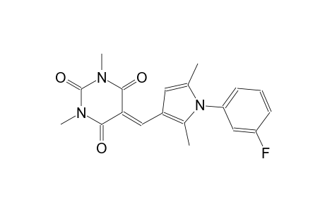 5-{[1-(3-fluorophenyl)-2,5-dimethyl-1H-pyrrol-3-yl]methylene}-1,3-dimethyl-2,4,6(1H,3H,5H)-pyrimidinetrione