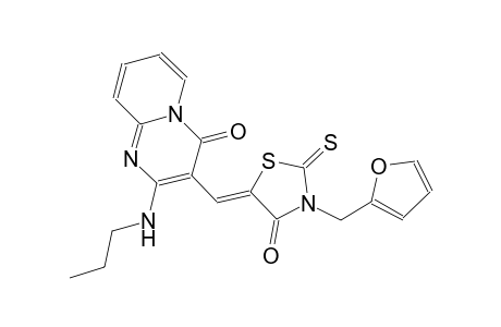 4H-pyrido[1,2-a]pyrimidin-4-one, 3-[(Z)-[3-(2-furanylmethyl)-4-oxo-2-thioxo-5-thiazolidinylidene]methyl]-2-(propylamino)-