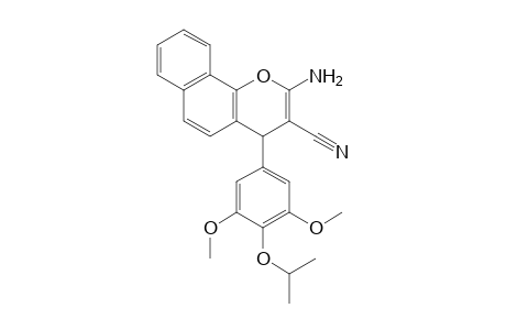 2-Amino-4-(3,5-dimethoxy-4-isopropyloxyphenyl)-4H-naphtho(1,2-b)pyran-3-carbonitrile