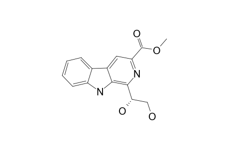 DICHOTOMINE-C;METHYL-(R)-1-(1,2-DIHYDROXYETHYL)-9H-PYRIDO-[3,4-B]-INDOLE-3-CARBOXYLATE
