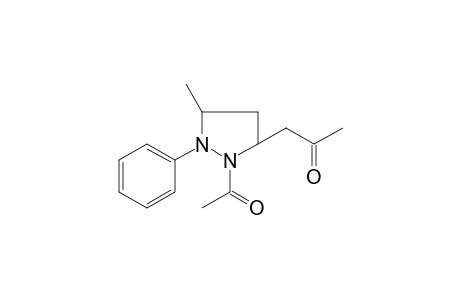 1-(2-Acetyl-5-methyl-1-phenylpyrazolidin-3-yl)acetone