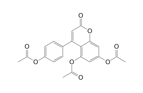 2H-1-Benzopyran-2-one, 5,7-bis(acetyloxy)-4-[4-(acetyloxy)phenyl]-