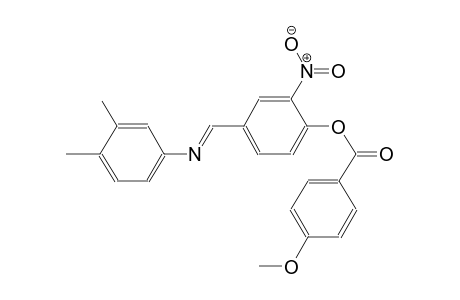 benzoic acid, 4-methoxy-, 4-[(E)-[(3,4-dimethylphenyl)imino]methyl]-2-nitrophenyl ester