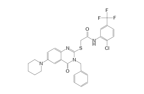 acetamide, N-[2-chloro-5-(trifluoromethyl)phenyl]-2-[[3,4-dihydro-4-oxo-3-(phenylmethyl)-6-(1-piperidinyl)-2-quinazolinyl]thio]-