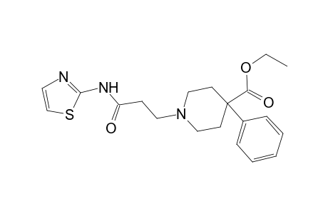 Ethyl 1-[3-oxo-3-(1,3-thiazol-2-ylamino)propyl]-4-phenyl-4-piperidinecarboxylate
