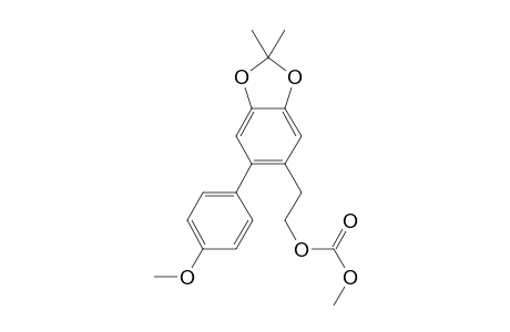 2-(6-(4-methoxyphenyl)-2,2-dimethylbenzo[d][1,3]dioxol-5-yl)ethyl methyl carbonate