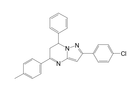 2-(4-CHLOROPHENYL)-6,7-DIHYDRO-5-(4-METHYLPHENYL)-7-PHENYLPYRAZOLO-[1,5-A]-PYRIMIDINE