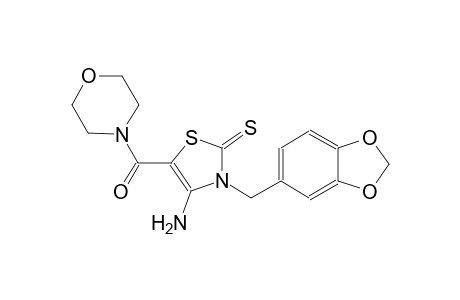 2(3H)-thiazolethione, 4-amino-3-(1,3-benzodioxol-5-ylmethyl)-5-(4-morpholinylcarbonyl)-