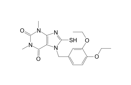 7-(3,4-Diethoxybenzyl)-1,3-dimethyl-8-sulfanyl-3,7-dihydro-1H-purine-2,6-dione