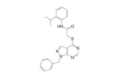 2-[(1-benzyl-1H-pyrazolo[3,4-d]pyrimidin-4-yl)sulfanyl]-N-(2-isopropylphenyl)acetamide