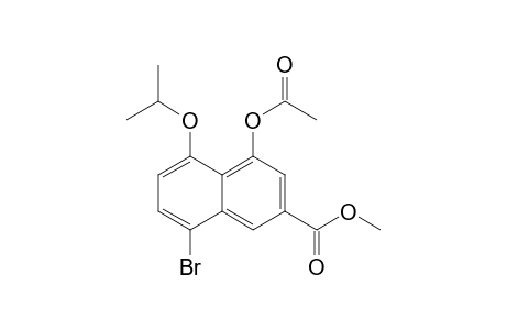 2-Naphthalenecarboxylic acid, 4-(acetyloxy)-8-bromo-5-isopropoxy-, methyl ester