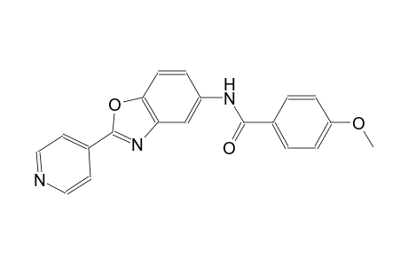 4-methoxy-N-[2-(4-pyridinyl)-1,3-benzoxazol-5-yl]benzamide