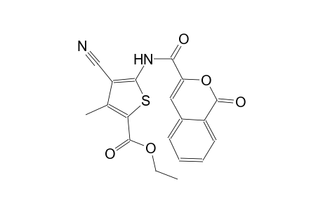 ethyl 4-cyano-3-methyl-5-{[(1-oxo-1H-2-benzopyran-3-yl)carbonyl]amino}-2-thiophenecarboxylate