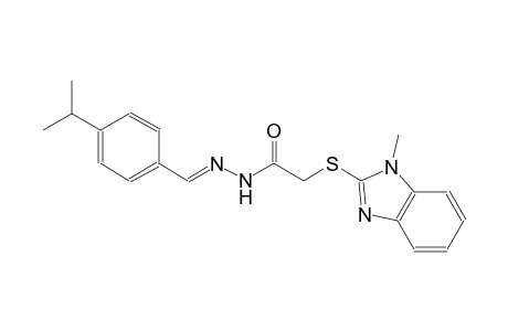 acetic acid, [(1-methyl-1H-benzimidazol-2-yl)thio]-, 2-[(E)-[4-(1-methylethyl)phenyl]methylidene]hydrazide