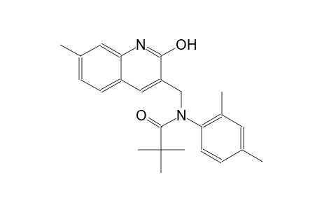 N-(2,4-dimethylphenyl)-N-[(2-hydroxy-7-methyl-3-quinolinyl)methyl]-2,2-dimethylpropanamide