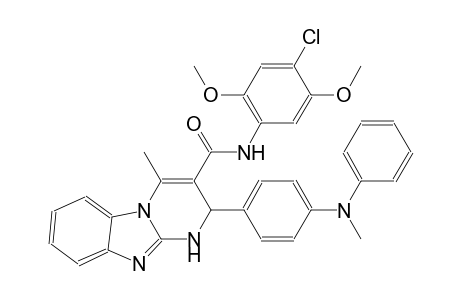 N-(4-chloro-2,5-dimethoxyphenyl)-4-methyl-2-[4-(methylanilino)phenyl]-1,2-dihydropyrimido[1,2-a]benzimidazole-3-carboxamide