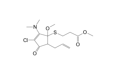 2-CHLORO-3-DIMETHYLAMINO-4-METHOXY-4-(1-THIA-3-METHOXYCARBONYL-1-PROPYL)-5-ALLYL-2-CYCLOPENTENONE