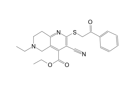1,6-naphthyridine-4-carboxylic acid, 3-cyano-6-ethyl-5,6,7,8-tetrahydro-2-[(2-oxo-2-phenylethyl)thio]-, ethyl ester