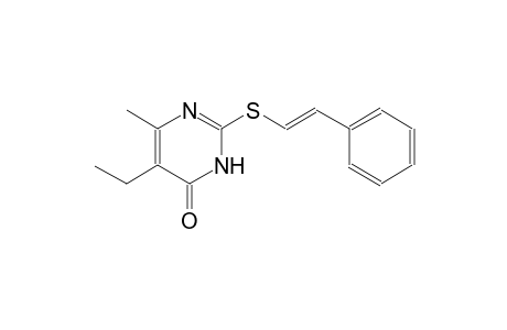 5-Ethyl-6-methyl-2-([(E)-2-phenylethenyl]sulfanyl)-4(3H)-pyrimidinone