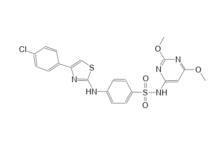 benzenesulfonamide, 4-[[4-(4-chlorophenyl)-2-thiazolyl]amino]-N-(2,6-dimethoxy-4-pyrimidinyl)-