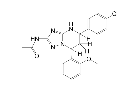 N-[5-(4-chlorophenyl)-7-(2-methoxyphenyl)-4,5,6,7-tetrahydro[1,2,4]triazolo[1,5-a]pyrimidin-2-yl]acetamide