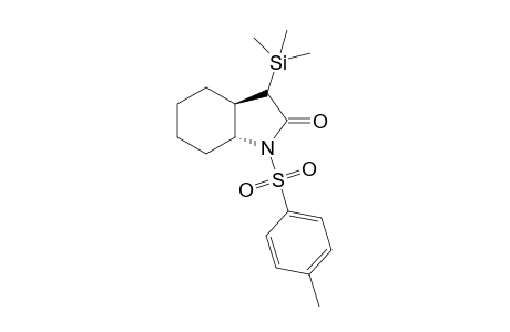 (3aR*,7aR*)-Octahydro-1-[(4-methylphenyl)sulfonyl]-3-trimethylsilyl-2H-indol-2-one
