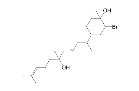 2-Bromanyl-4-[(2E,4E)-6,10-dimethyl-6-oxidanyl-undeca-2,4,9-trien-2-yl]-1-methyl-cyclohexan-1-ol