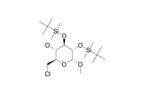 METHYL-2,3-DI-O-TERT.-BUTYLDIMETHYLSILYL-6-CHLORO-6-DEOXY-ALPHA-D-GLUCOPYRANOSIDE