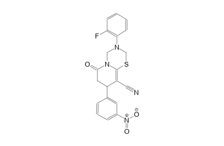 2H,6H-pyrido[2,1-b][1,3,5]thiadiazine-9-carbonitrile, 3-(2-fluorophenyl)-3,4,7,8-tetrahydro-8-(3-nitrophenyl)-6-oxo-