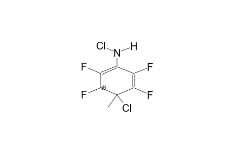 N-CHLOROAMINOPENTAFLUORO-4-METHYL-4-CHLOROBENZOLONIUM CATION