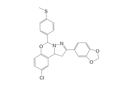 2-(1,3-benzodioxol-5-yl)-9-chloro-5-[4-(methylsulfanyl)phenyl]-1,10b-dihydropyrazolo[1,5-c][1,3]benzoxazine