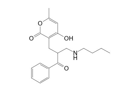 3-(2-Benzoyl-3-butylaminopropyl)-4-hydroxy-6-methylpyran-2-one