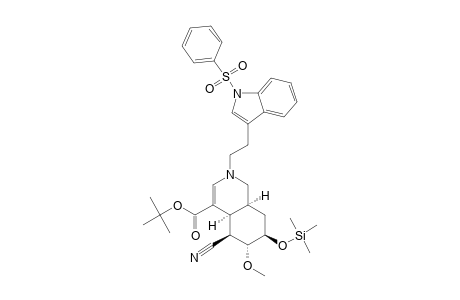 2-[(1-Phenylsulfonyl)tryptophyl]-4-(tert-butoxycarbonyl)-5-cyano-6-methoxy-7-(trimethylsiloxy)-1,2,5,6,7,8,9,10-octahydroisoquinoline