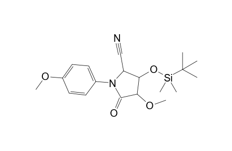 5-Cyano-N-(p-methoxyphenyl)-3-methoxy-4-tert-butyldimethylsiloxypyrrolidin-2-one