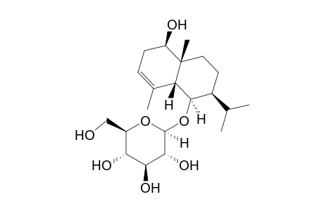 1.beta.,6.beta.-dihydroxy-cis-eudesm-3-ene-6-O-.beta.-D-glucopyranoside