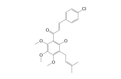 1-[2-HYDROXY-3-(3-METHYL-2-BUTENYL)-4,5,6-TRIMETHOXYPHENYL]-3-(4-CHLOROPHENYL)-PROPENONE