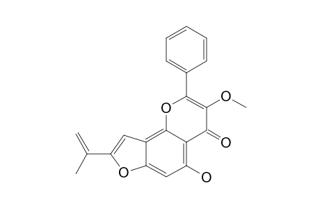 5-HYDROXY-2''-ISOPROPENYL-3-METHOXYFURANE-(2'',3'':7,8)-FLAVONE