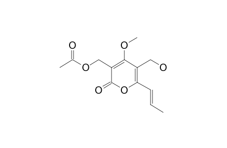 MULTIFORISIN-G;3-ACETOXYMETHYL-5-HYDROXYMETHYL-4-METHOXY-6-[(E)-1-PROPENYL]-2-PYRONE