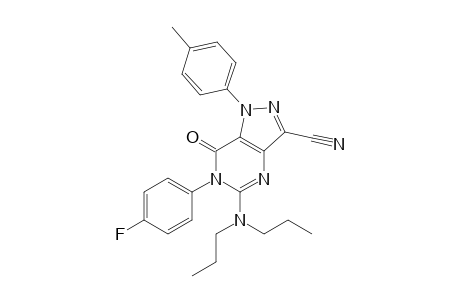 3-Cyano-5-dipropylamino-6-(4-fluorophenyl)-1-p-tolyl-1H-pyrazolo[4,3-d]pyrimidin-7(6H)-one