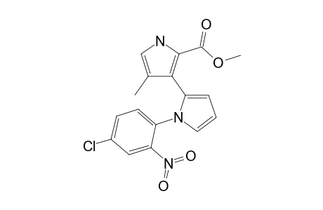 Methyl 4-methyl-3-[N-(4''-chloro-2""-nitrophenyl)pyrrol-2'-yl]-1H-pyrrole-2-carboxylate