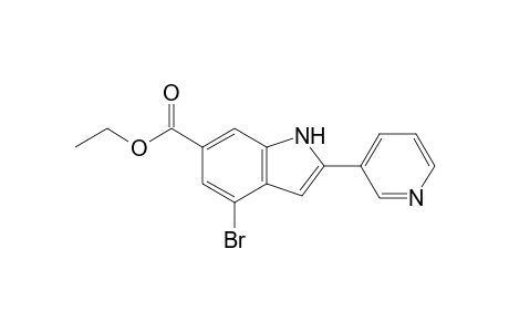 4-Bromo-2-(3-pyridinyl)-1H-indole-6-carboxylic acid ethyl ester