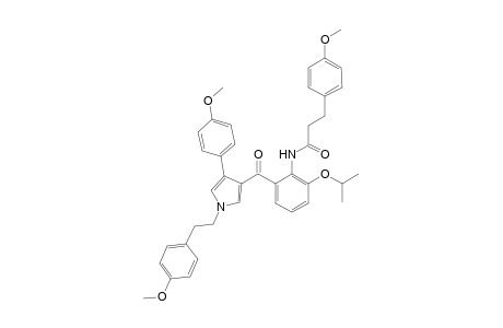 {2-[N-[3-(4-methoxyphenyl)-1-oxopropyl]carbomyl]-3-isopropoxyphenyl}-{4-(4-methoxyphenyl)-1-[2-(4-methoxyphenyl)ethyl]-1H-pyrrol-3-yl}methanone
