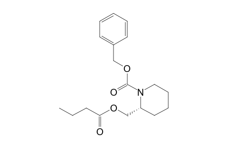 (2R)-2-(1-oxobutoxymethyl)-1-piperidinecarboxylic acid (phenylmethyl) ester