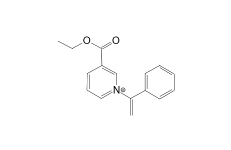 1-(1-phenylethenyl)-3-pyridin-1-iumcarboxylic acid ethyl ester