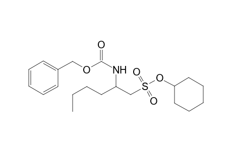 2-(benzyloxycarbonylamino)hexane-1-sulfonic acid cyclohexyl ester